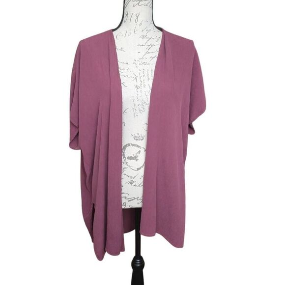 Blu Heaven Women's Size Large Mauve Crepe Cardigan - Picture 1 of 5